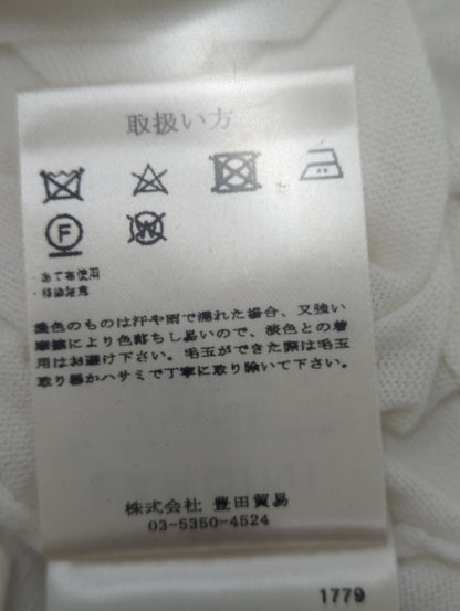 クレープコットンプレーンステッチロングスリーブモックニット