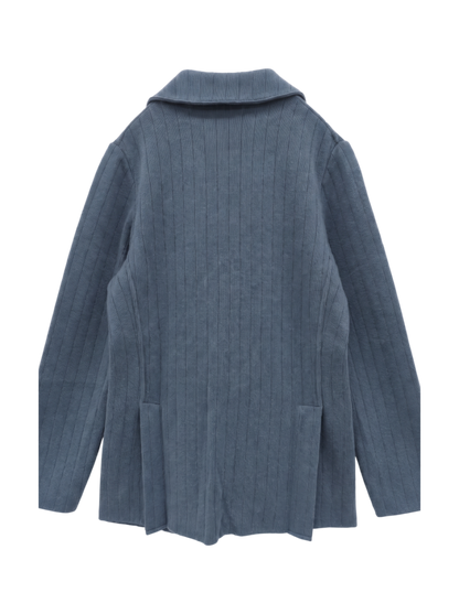 12GGウールカシミヤフラットリブステッチジャケット