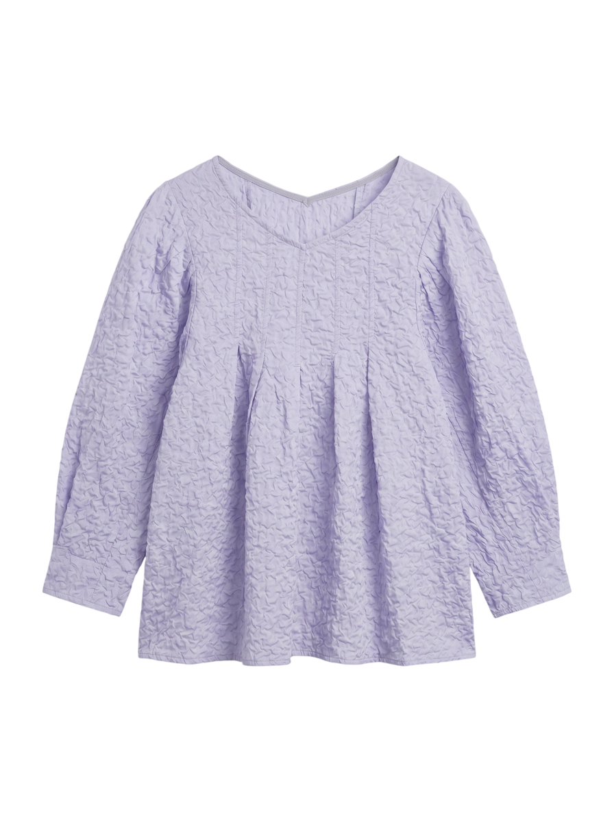 COTTON JACQUARD TUCK BL