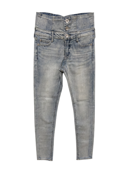 H/W ウエストクロススキニーデニムパンツ