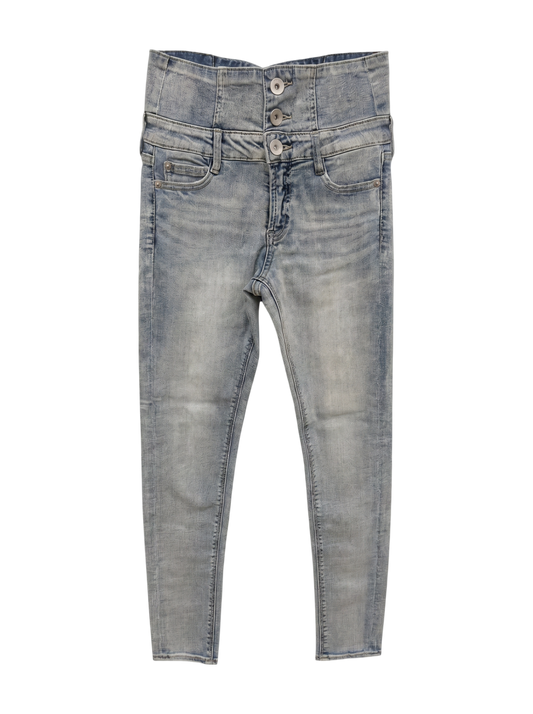 H/W ウエストクロススキニーデニムパンツ