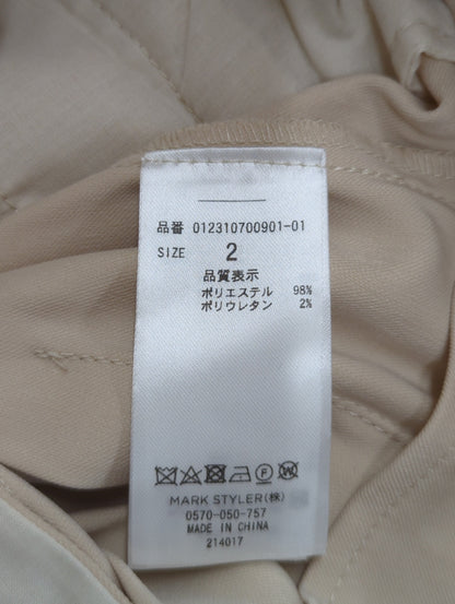 ハイウエストタックワイドパンツ