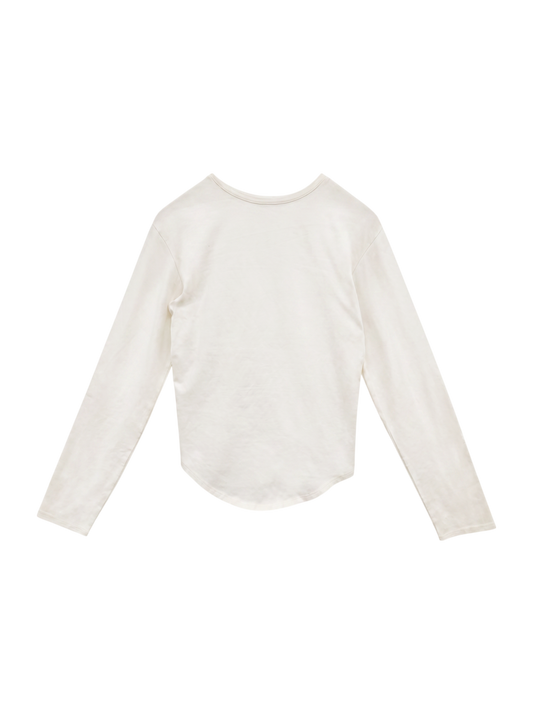バックギャザーデザインロングスリーブTee