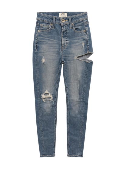M/W SIDE RIPPEDスキニーデニムパンツ
