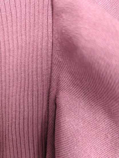 ロングスリーブラッフルコンパクトリブニット