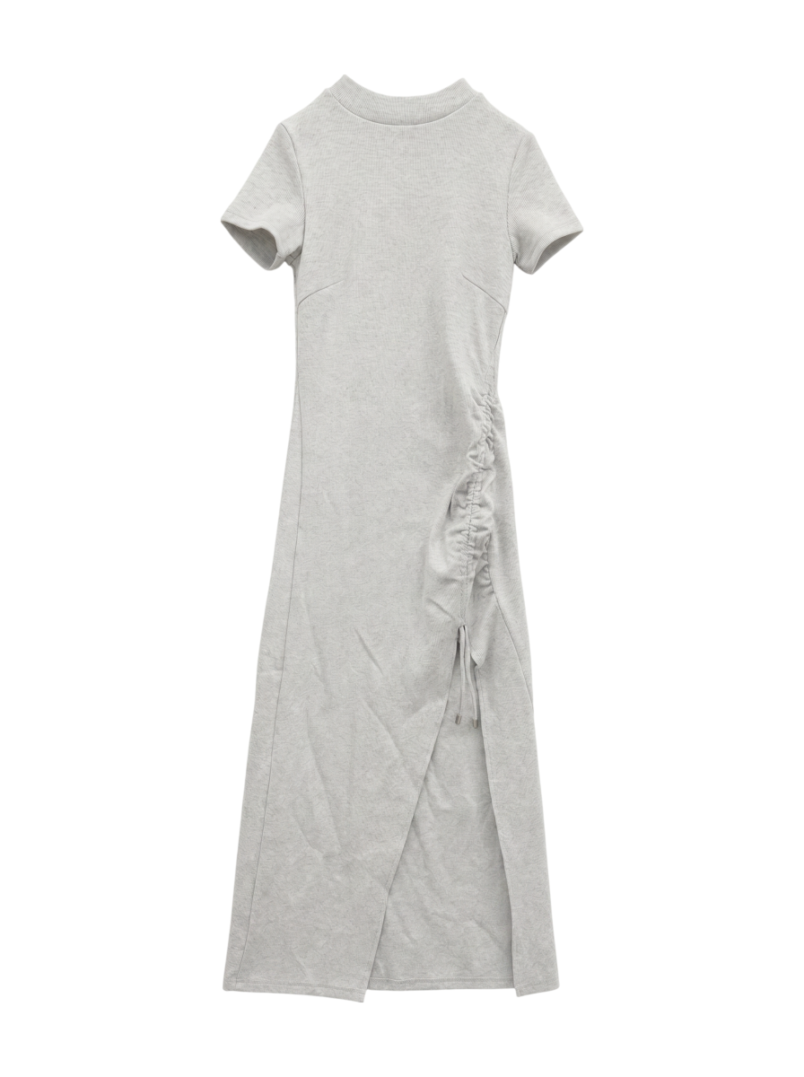 【WEB限定】【TINY低身長さん向け】DEEP ギャザースリットロングワンピース