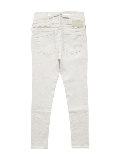 H/W ウエストクロススキニーデニムパンツ