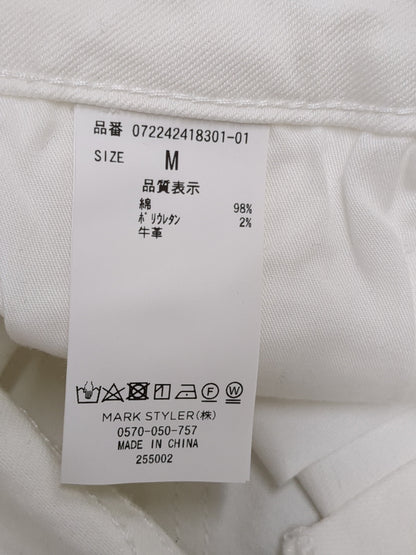 H/W ウエストクロススキニーデニムパンツ