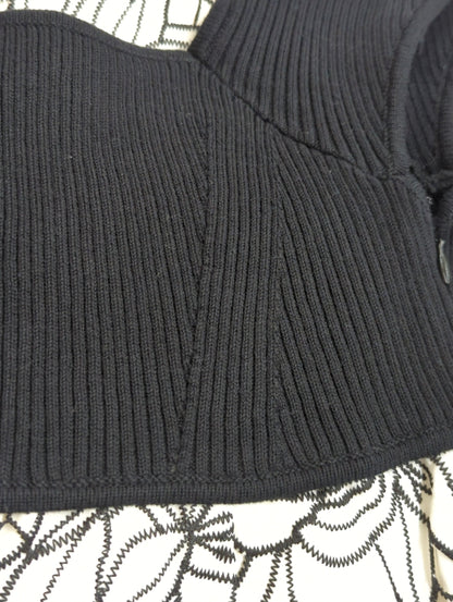 カットワーク刺繍ニットドッキングキャミジャンスカ