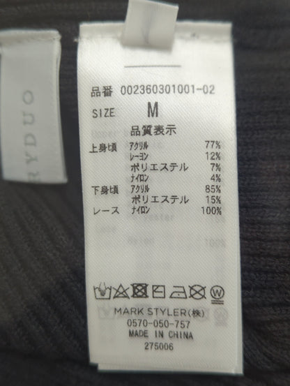 2WAYオープンショルダードッキングレースニットワンピース
