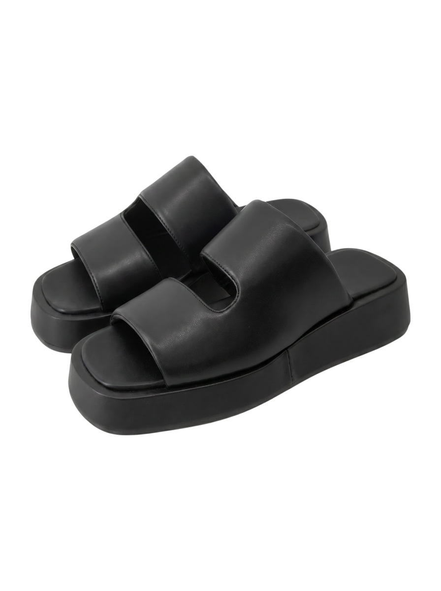 【quartierglam】PLATFORM PUFFY SLIDE SANDAL