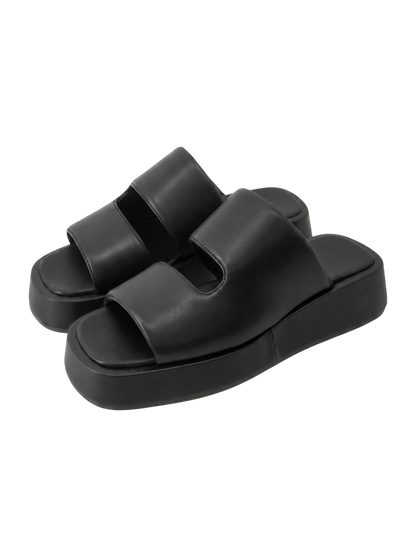 【quartierglam】PLATFORM PUFFY SLIDE SANDAL