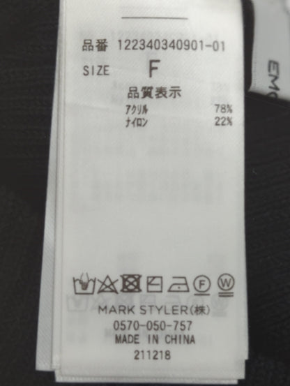 EMODA_スリットニットワンピ