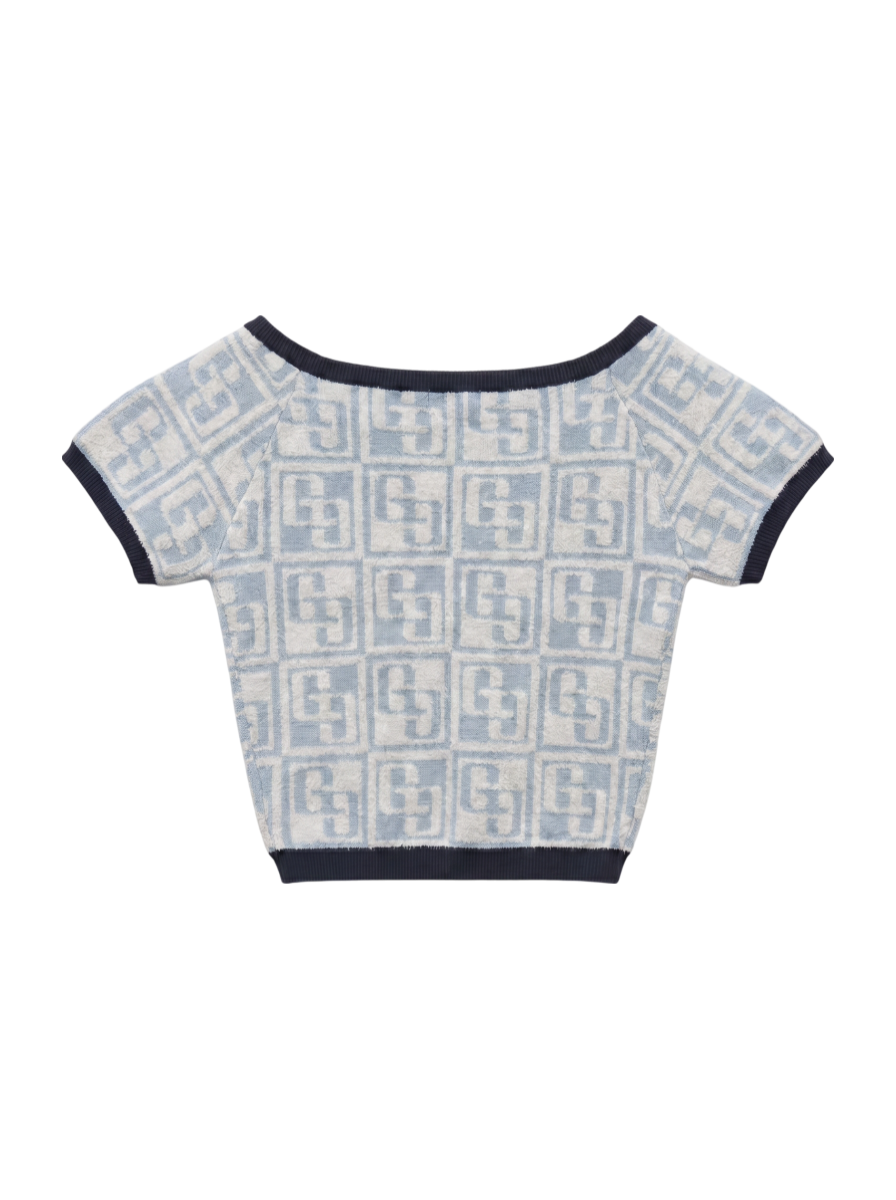 GG TILE PATTERN SHORTニットトップス