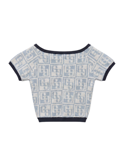 GG TILE PATTERN SHORTニットトップス