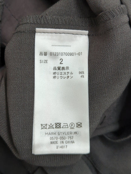ハイウエストタックワイドパンツ