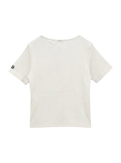 Mickey Mouse/FRONT EMBROIDERY テレコ Tシャツ