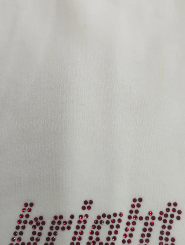 ラインストーンロゴフィット Tシャツ