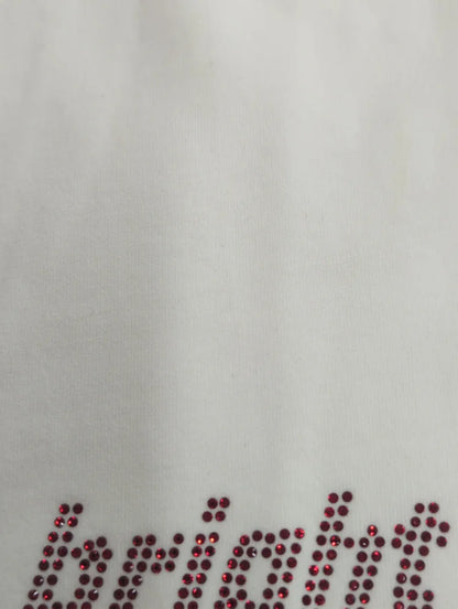 ラインストーンロゴフィット Tシャツ