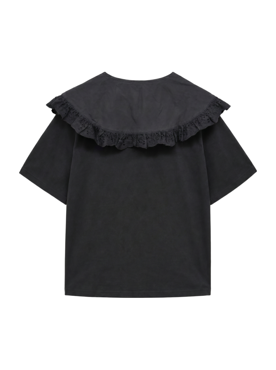 レースbigフリルカラーtops