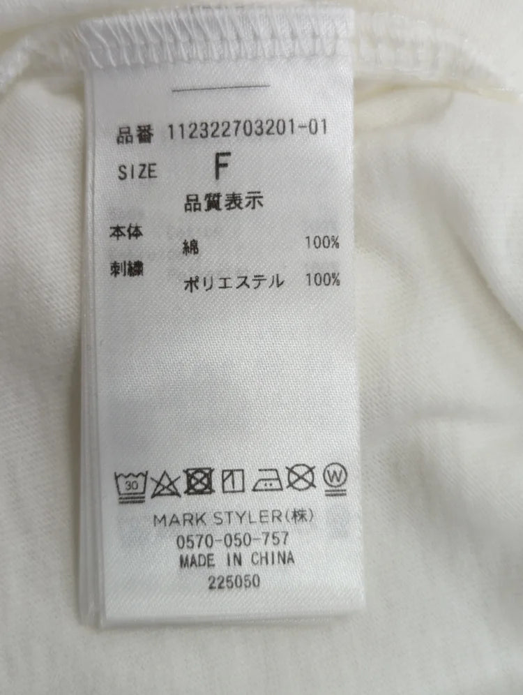 カラーエンブロイダリーTee