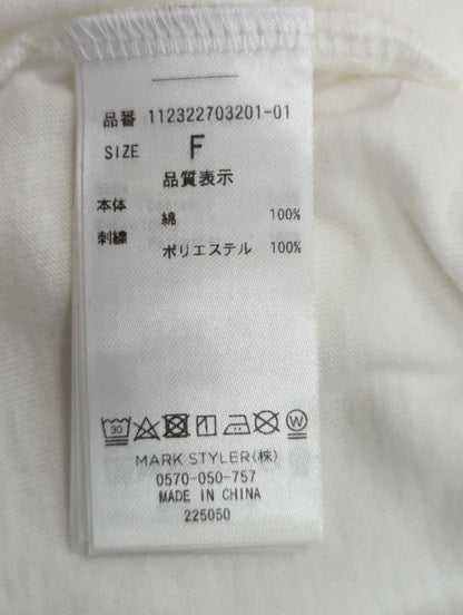 カラーエンブロイダリーTee