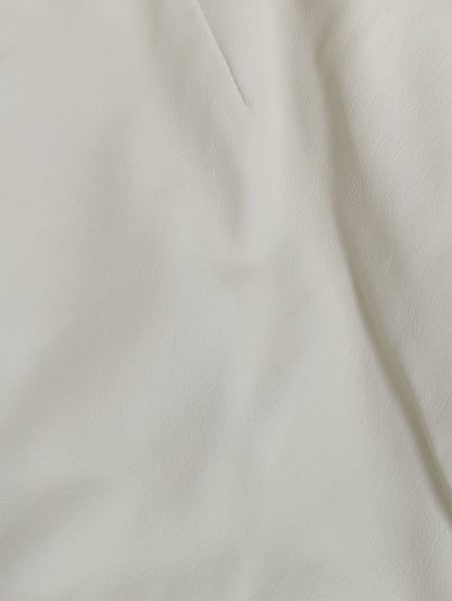 ノーカラーフェイクレザージャケット