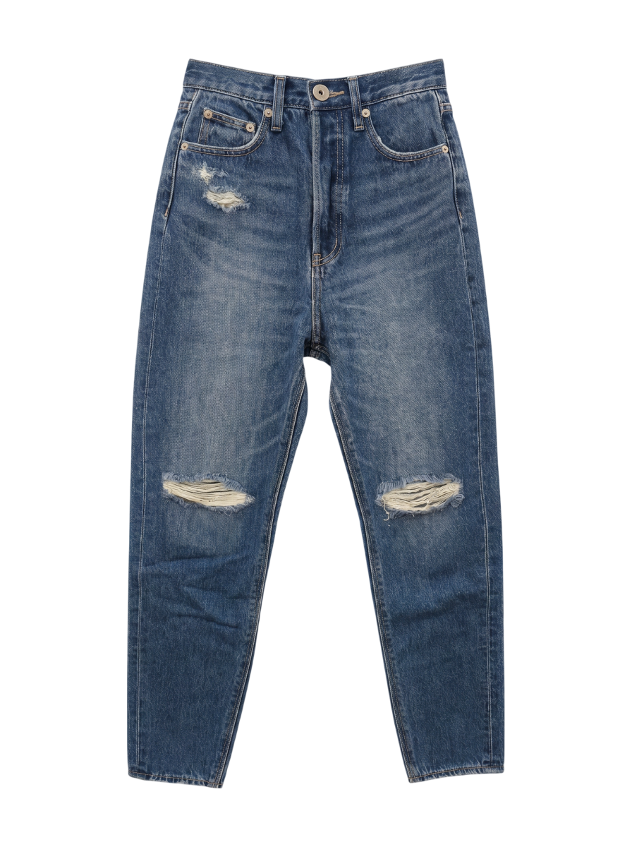H/W GYDA SLEEK KNEEダメージデザインデニムパンツ