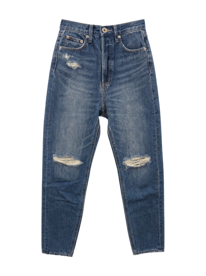 H/W GYDA SLEEK KNEEダメージデザインデニムパンツ