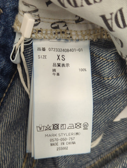 H/W GYDA SLEEK KNEEダメージデザインデニムパンツ