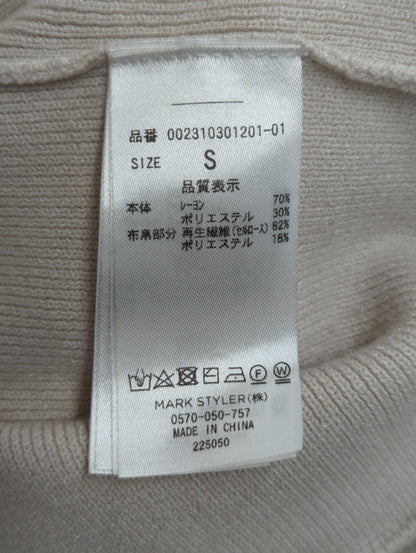 バックリボンビスチェニットドッキングワンピース