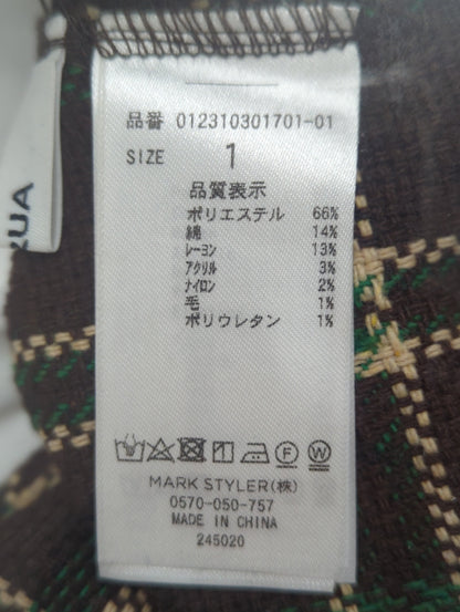 ツイードベストシャツワンピース