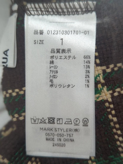 ツイードベストシャツワンピース