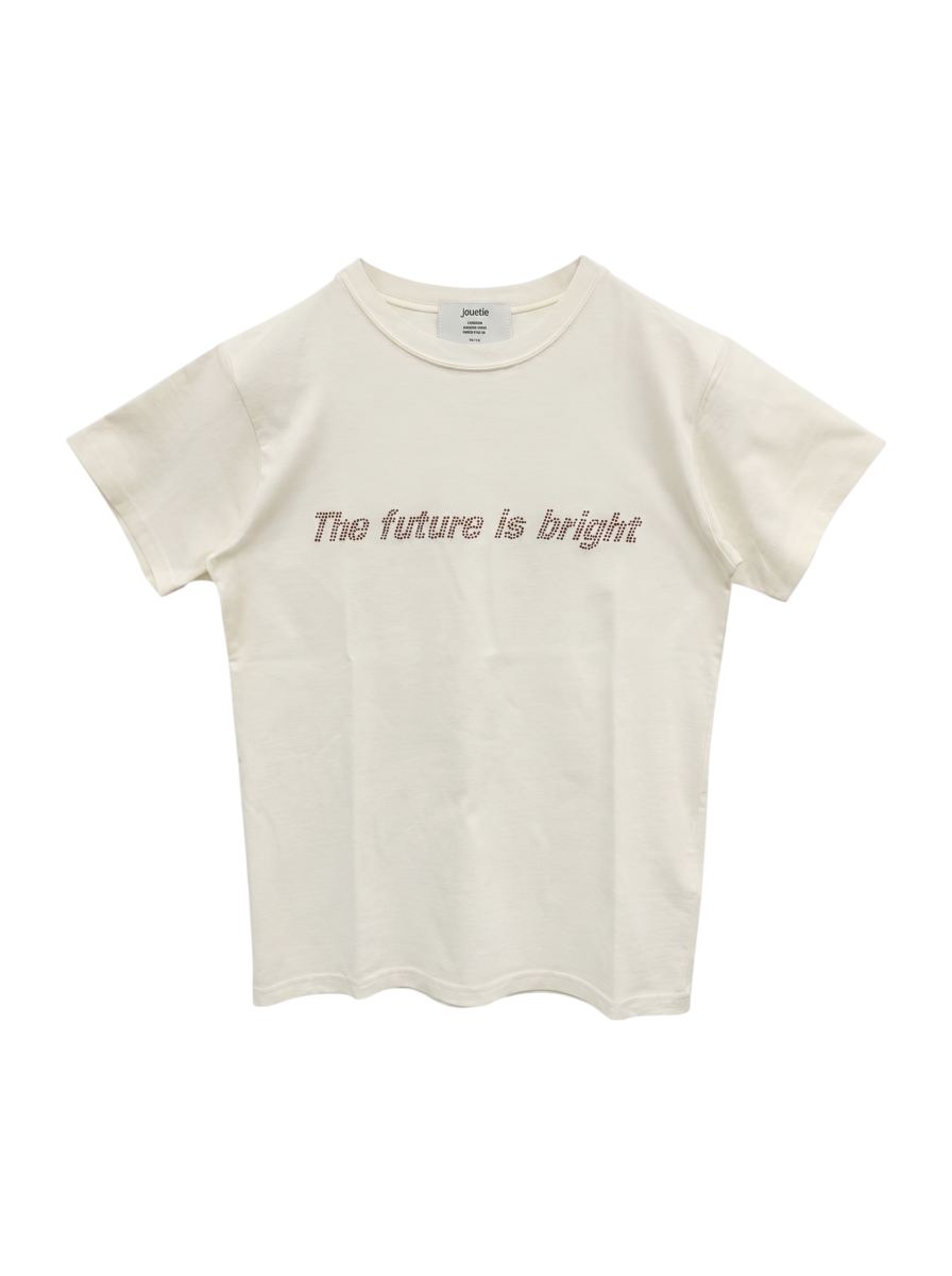ラインストーンロゴフィット Tシャツ
