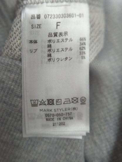 ハーフZIPノースリドッキングスウェットワンピース