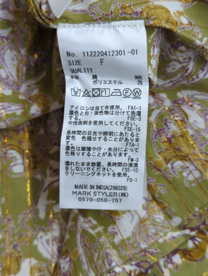 エスニックプリントラメデザインシャツ