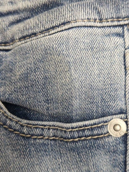 H/W ウエストクロススキニーデニムパンツ