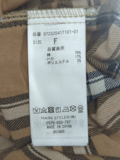 GGボリュームスリーブBIGチェックシャツ