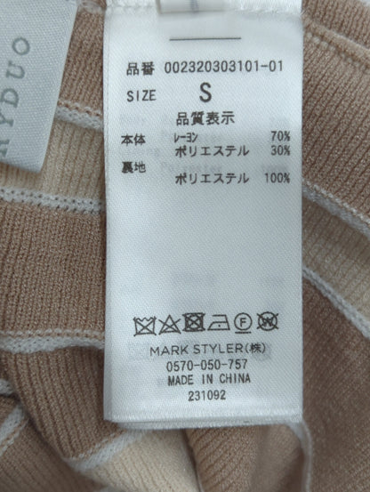 チェンジリブ配色ニットワンピース