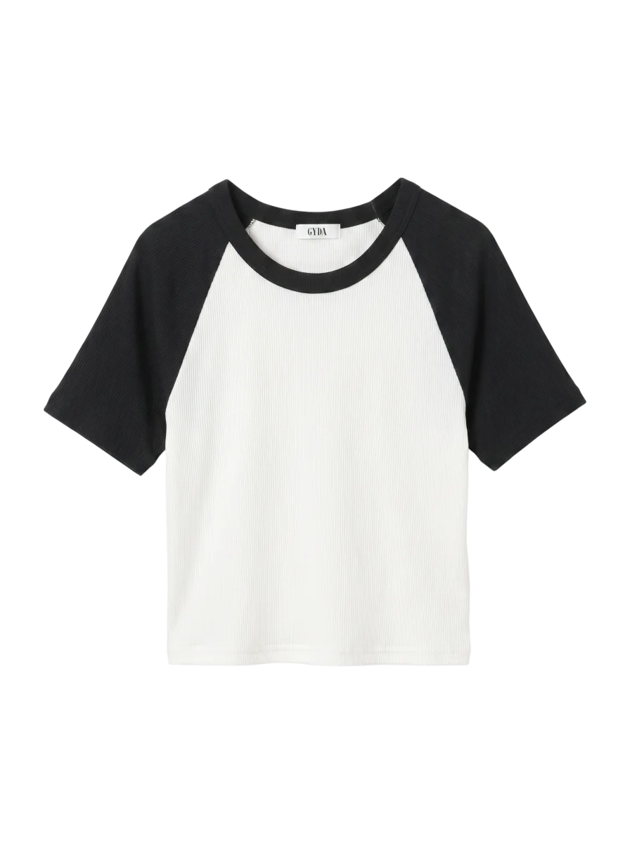 テレコラグランショートTシャツ