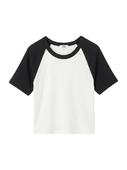 テレコラグランショートTシャツ