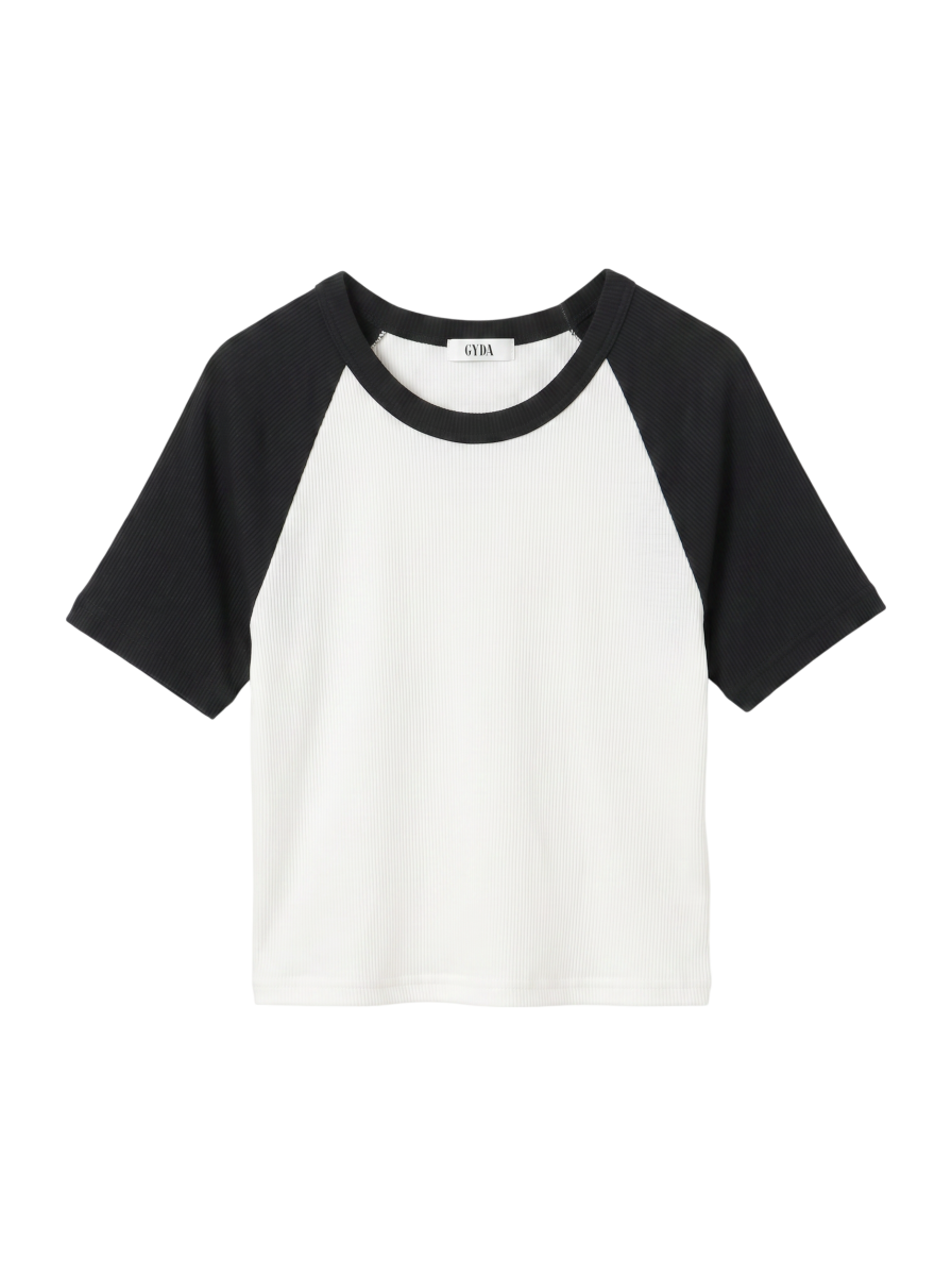 テレコラグランショートTシャツ
