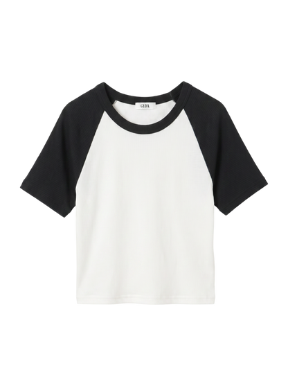 テレコラグランショートTシャツ