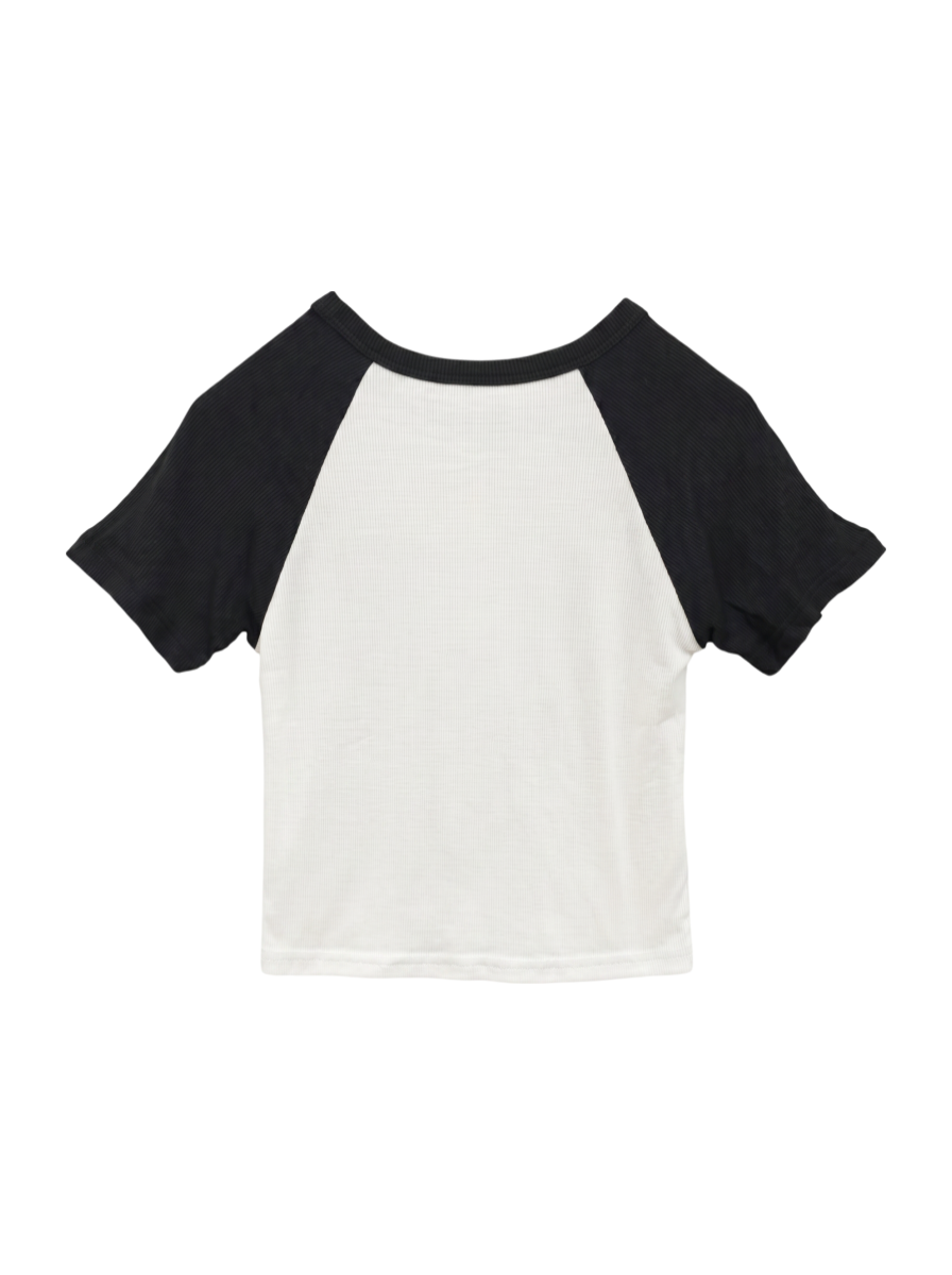 テレコラグランショートTシャツ