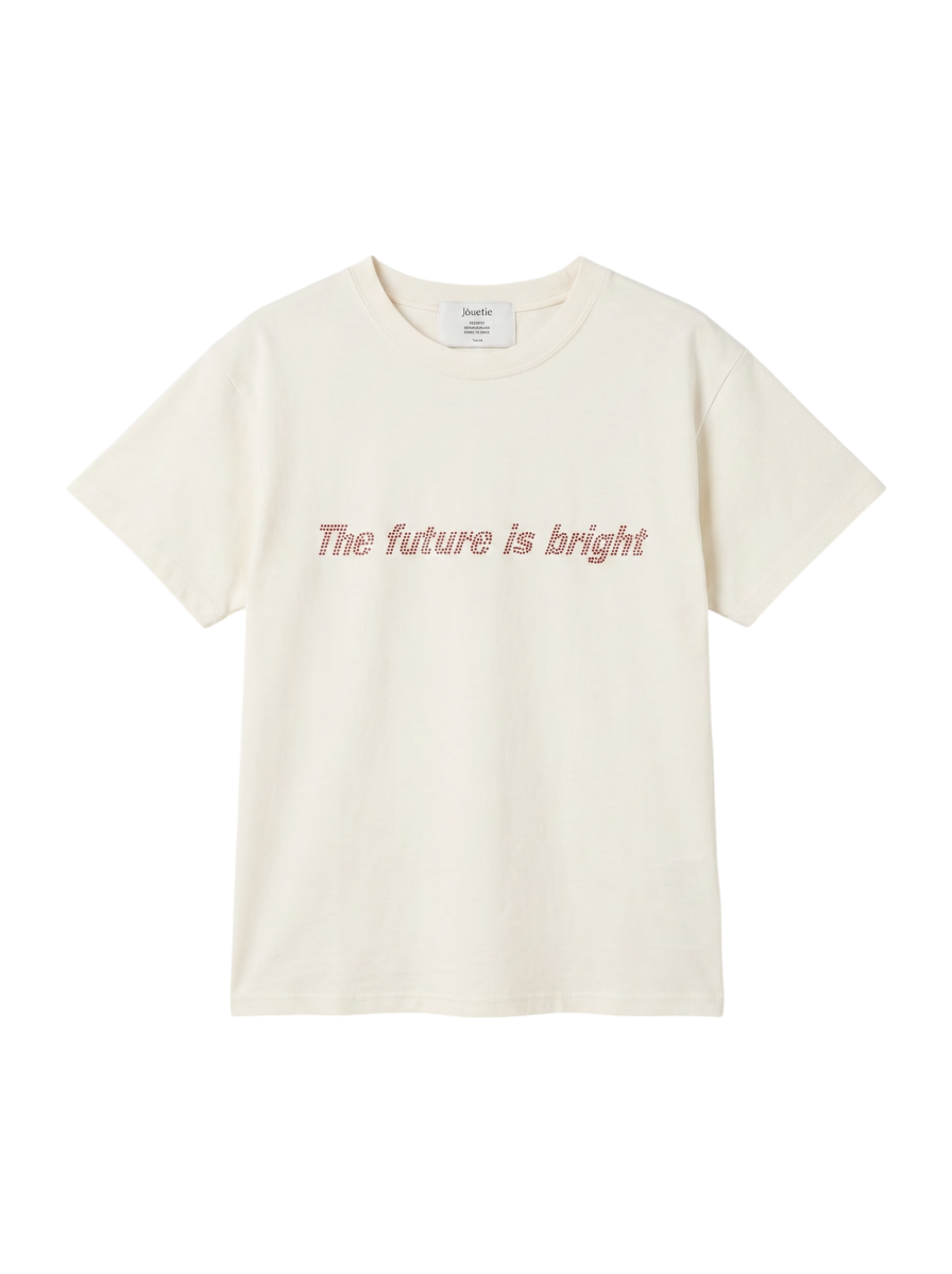 ラインストーンロゴフィット Tシャツ