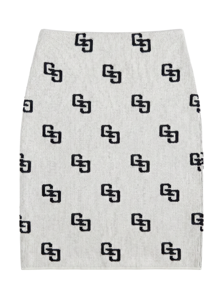 GG PATTERNニット スカートライクショートパンツ