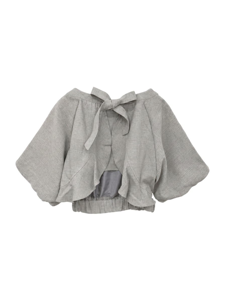 BACK RIBBON SHORT TOP