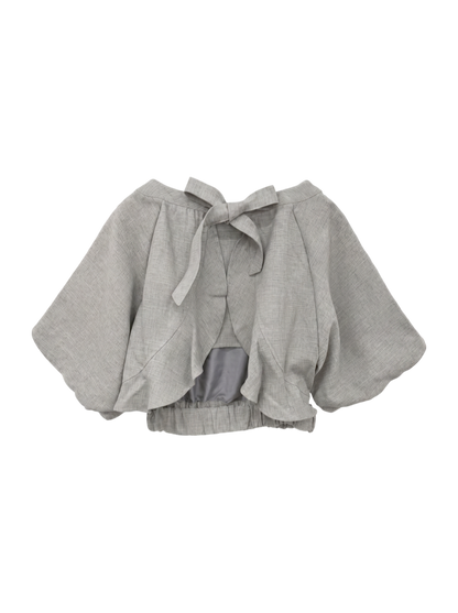 BACK RIBBON SHORT TOP