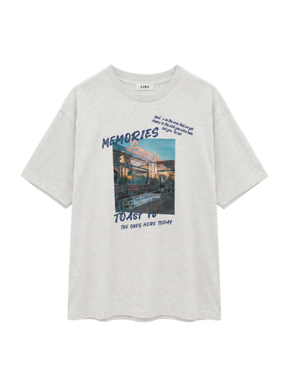 グラフィックphotoTシャツ