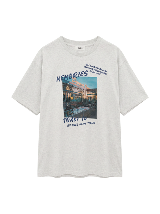グラフィックphotoTシャツ
